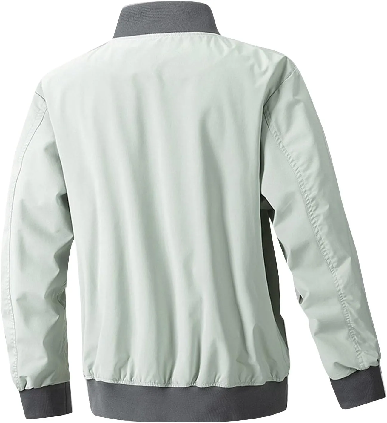 Men's Bomber Jacket Lightweight Casual Softshell Flight Jacket Slim Fit Varsity Jacket Zip Up Windbreaker with Pocket