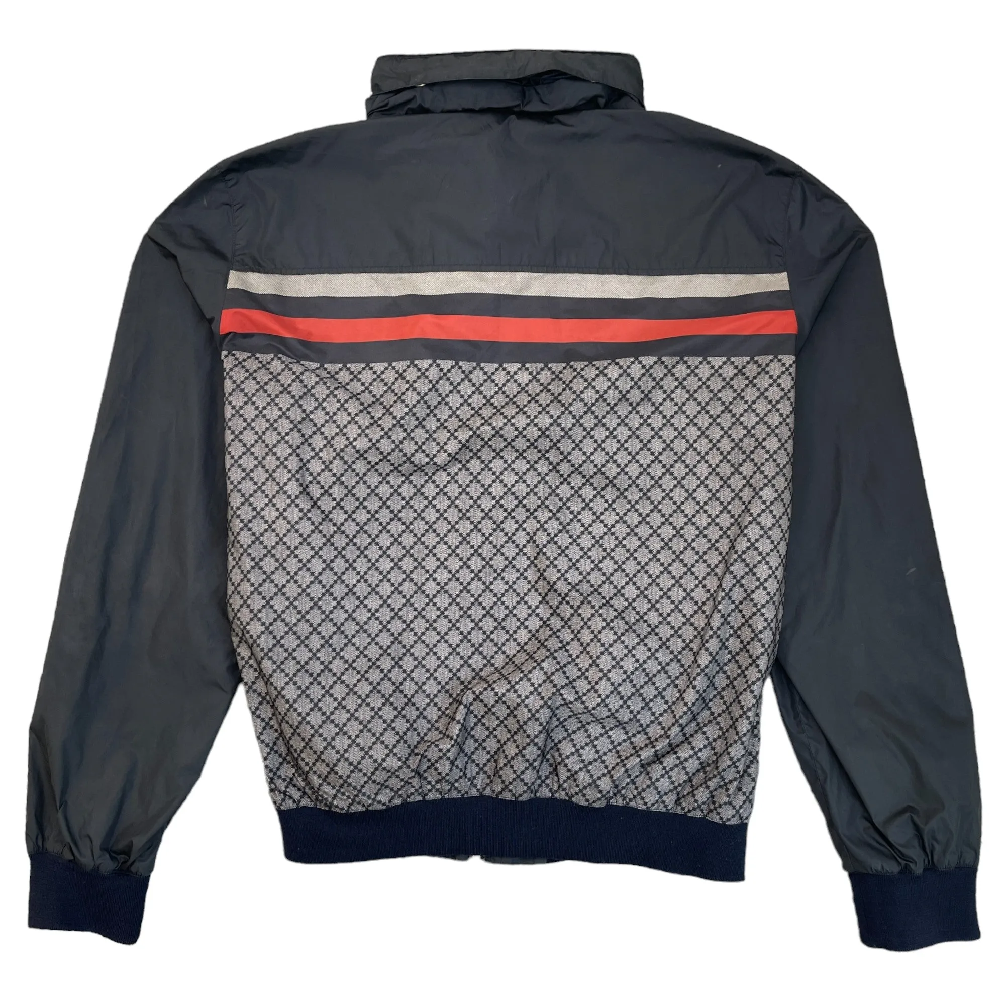 Men's Stripe Track Windbreaker Navy Size IT 52 / XL