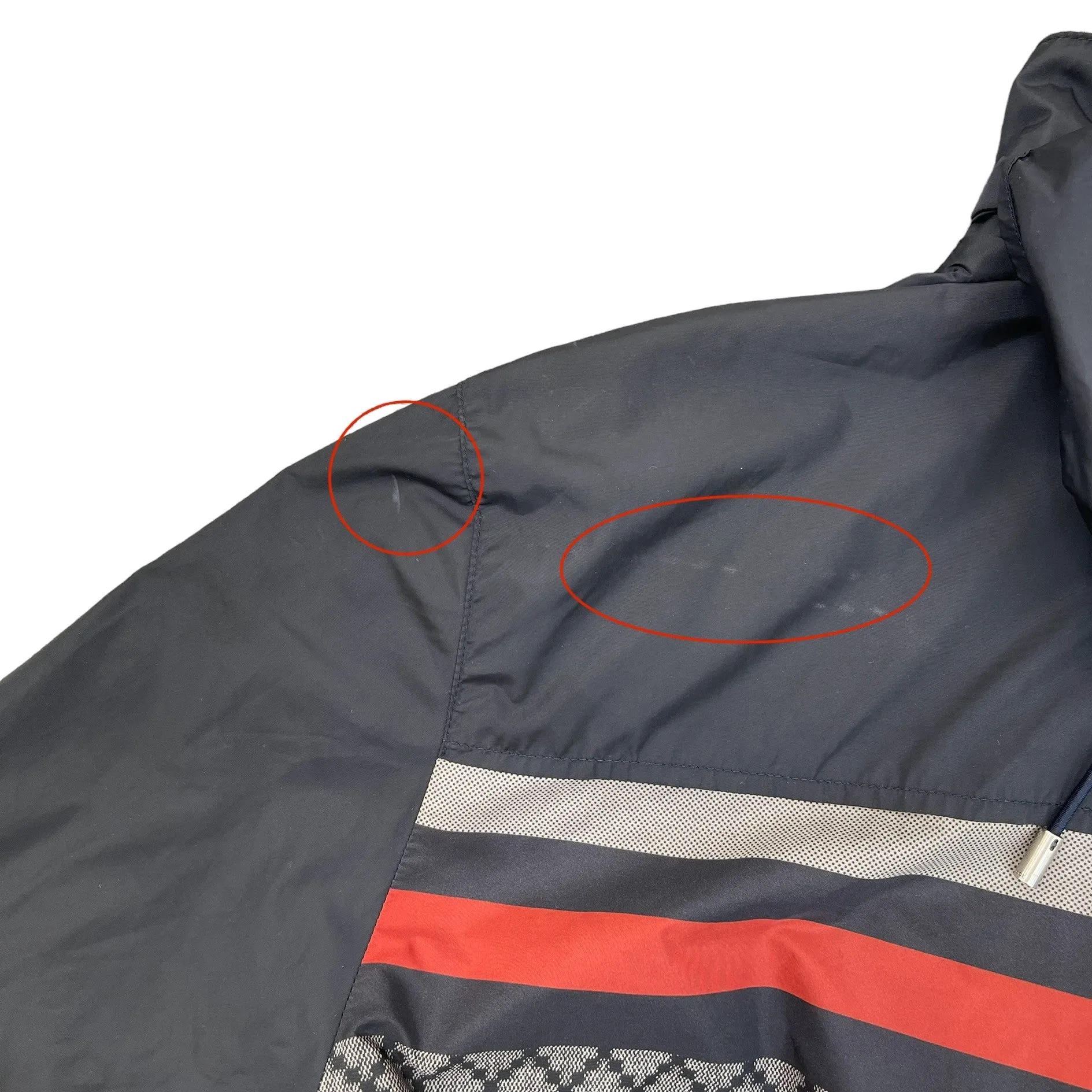 Men's Stripe Track Windbreaker Navy Size IT 52 / XL