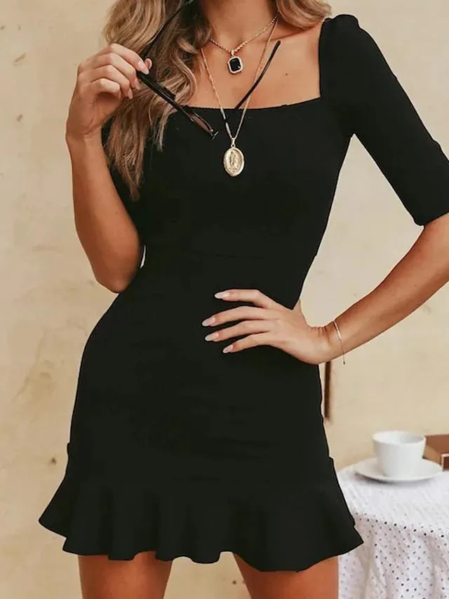 Mini Slim Little Black Dress