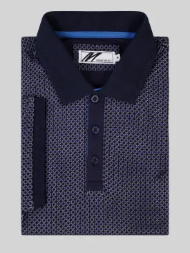 Mish Mash Sandbanks Regular Fit Jersey Polo Shirt - Navy