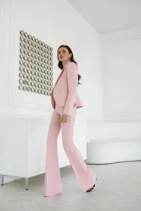 Misty Rose Pink Double Breasted 2 Piece Suit for Women, Classic Suit for Event and Party