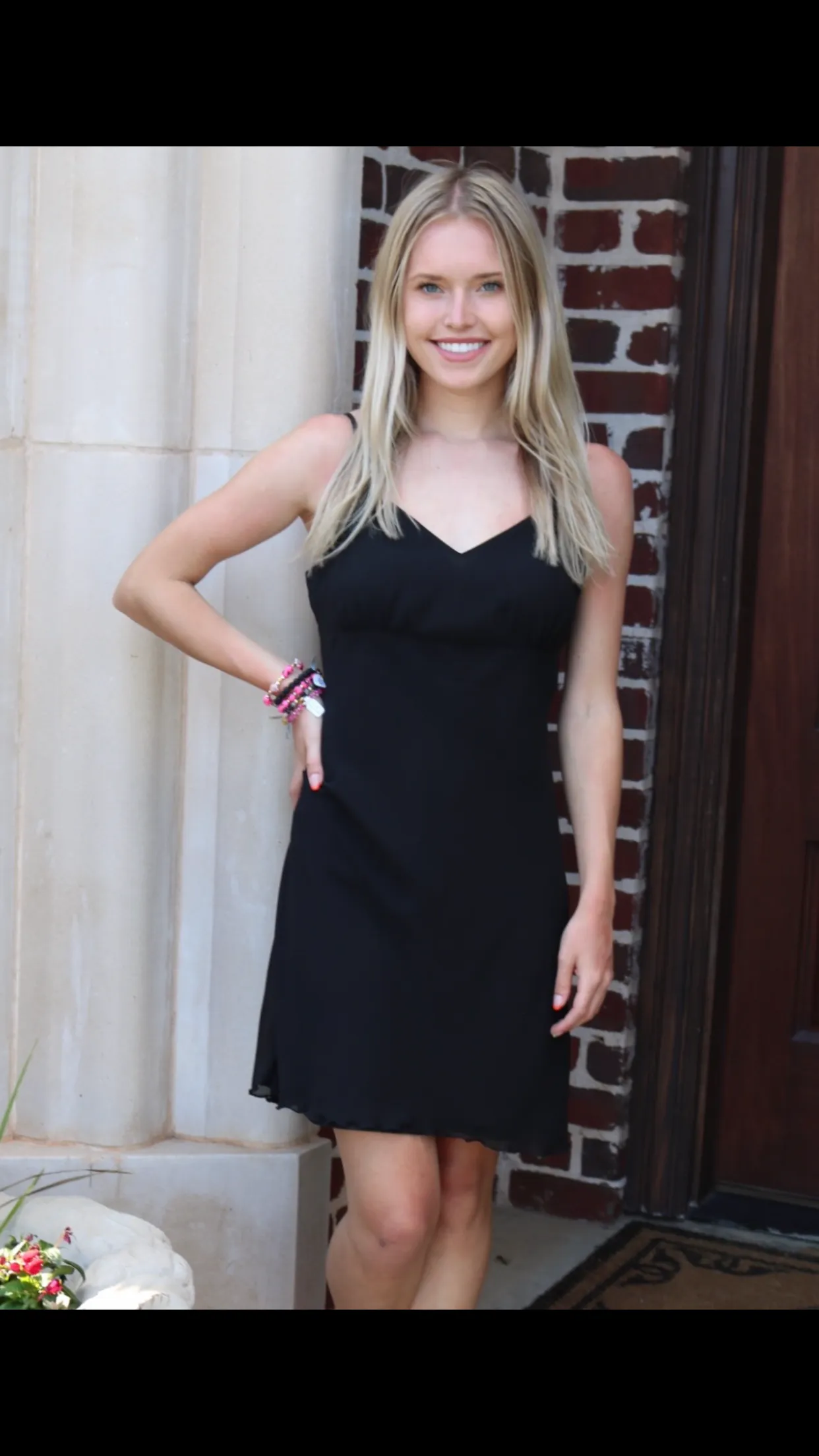 Naked Zebra HOLD ON LettuceHem Chiffon Cami Slip Dress
