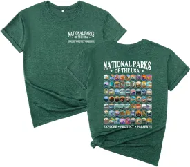 National Parks of The USA Shirt Outdoor Adventure T-Shirt Nature Hiking Camping T-Shirt