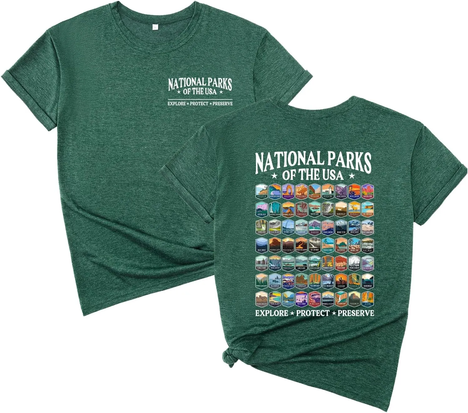 National Parks of The USA Shirt Outdoor Adventure T-Shirt Nature Hiking Camping T-Shirt