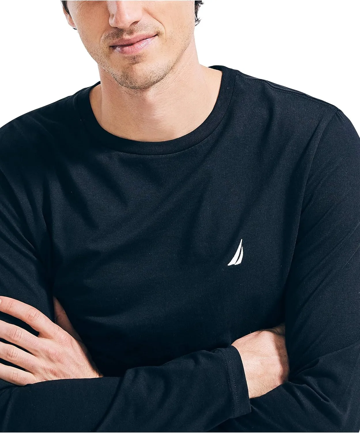 Nautica Men's J-Class Logo Long Sleeve T-Shirt