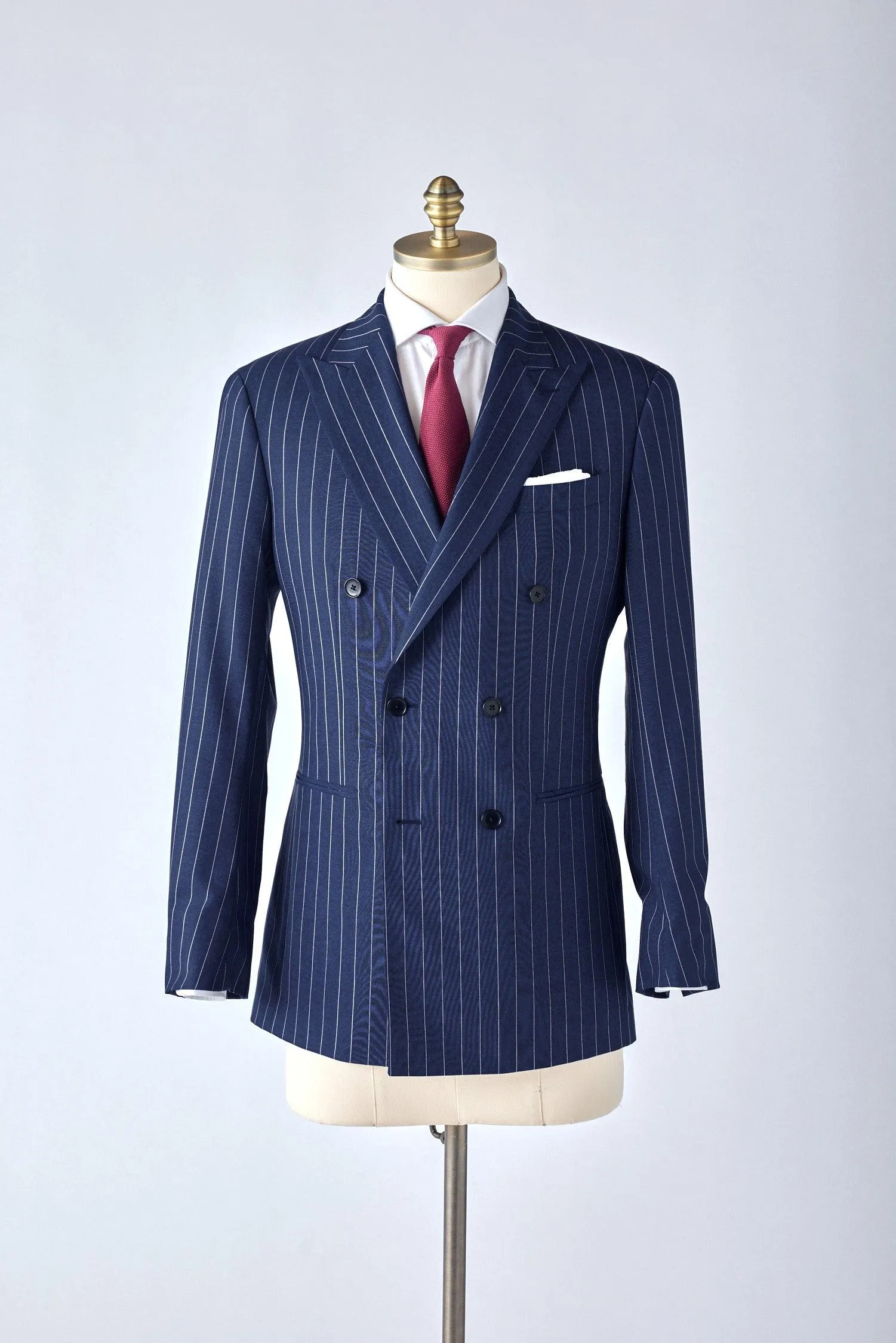 No. 2 Navy Pinstripe Double-Breasted Suit