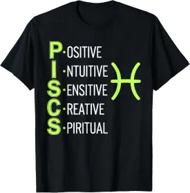 Pisces Zodiac Sign Star Astrology Birthday Horoscope T-Shirt