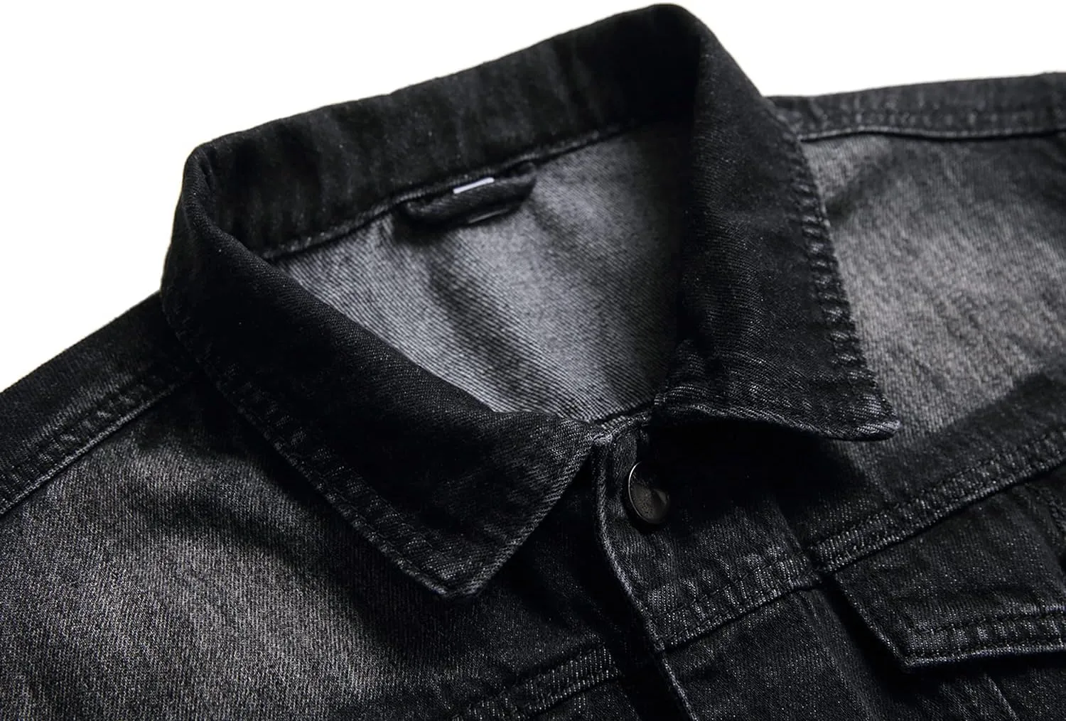 QIMYUM Jean Jacket For Men, Distressed Slim Denim Jacket