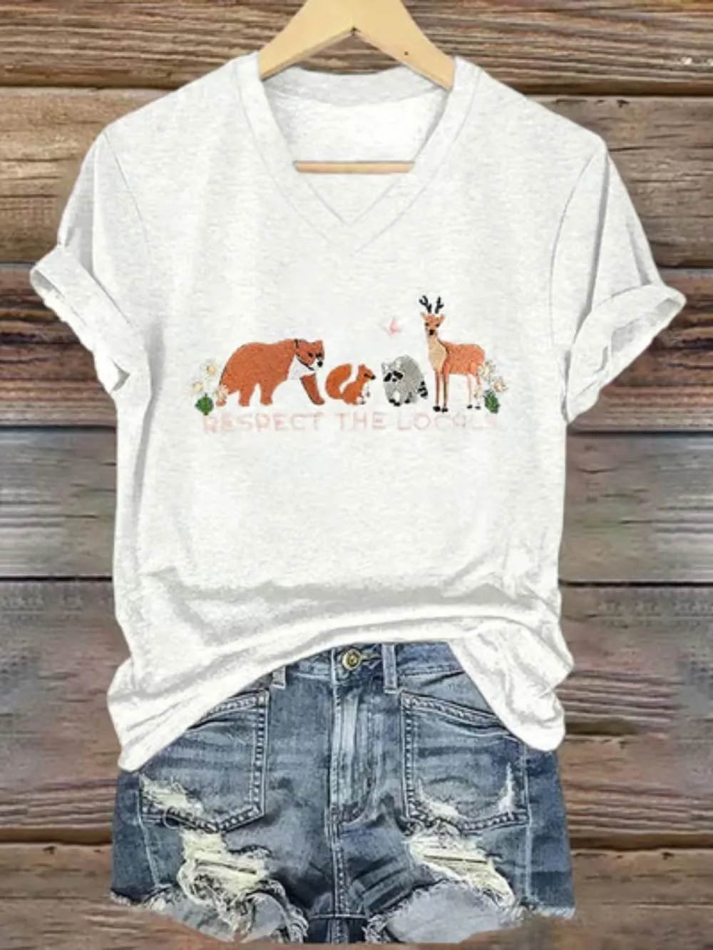 Respect The Locals Shirt Protect Their Natural Habitats T-Shirt Animal Pattern