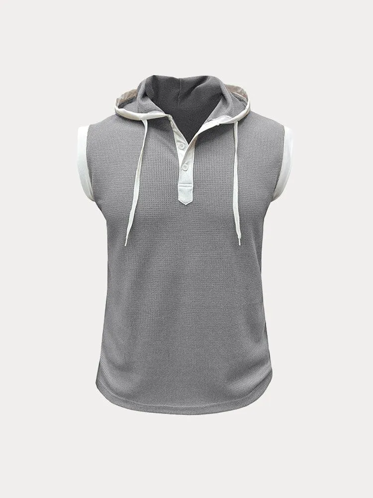Soft Waffle Hooded Tank Top