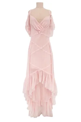 Spring 2005 Chanel by Karl Lagerfeld Runway Softest Pale Pink Floating Silk Chiffon Dress