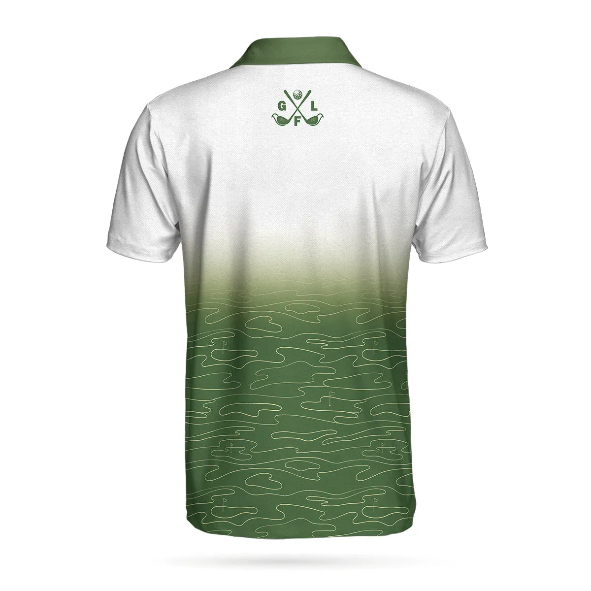 Talk Birdie To Me Golf Polo Shirt, White And Green Abstract Grass Pattern Golfing Polo Shirt, Best Golf Shirt For Men Coolspod