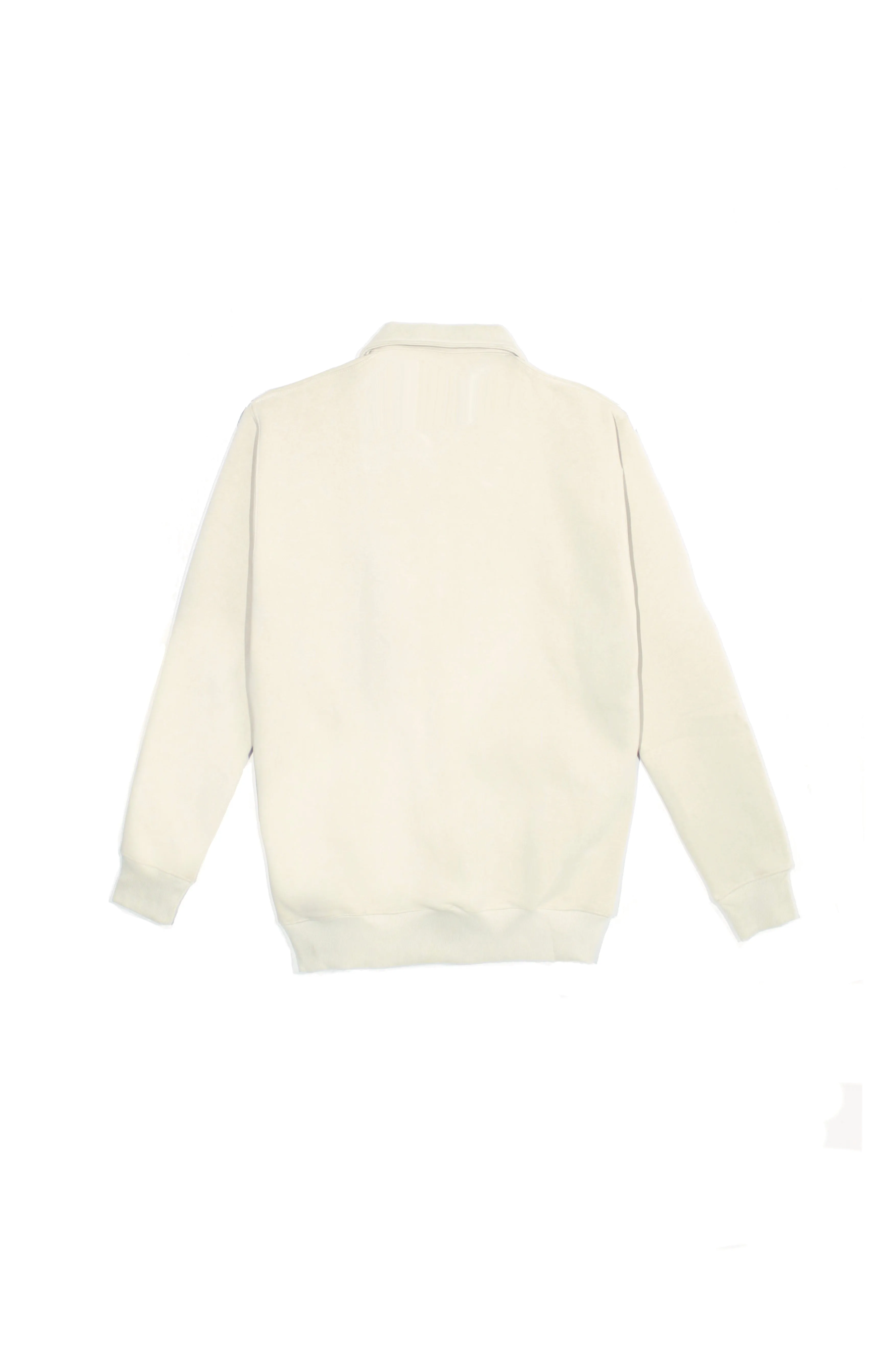University beige half zipper sweatshirt