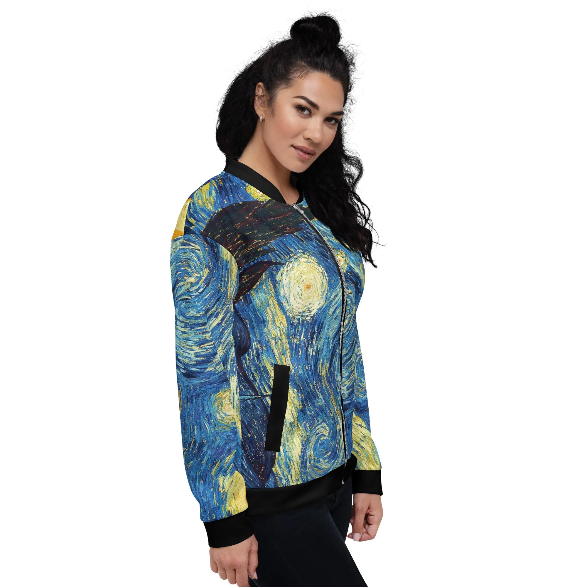 Van Gogh Inspired Starry Night Bomber Jacket