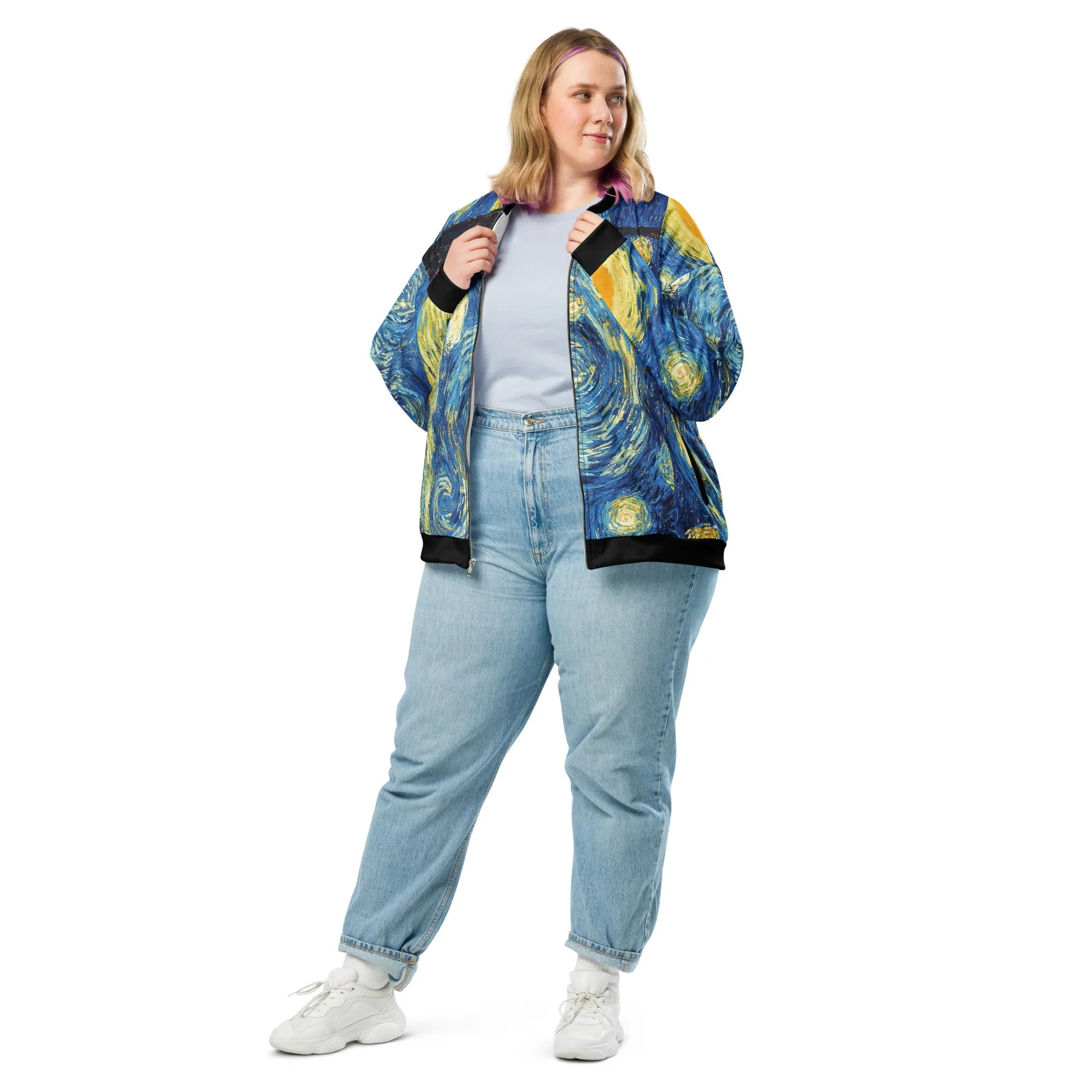 Van Gogh Inspired Starry Night Bomber Jacket