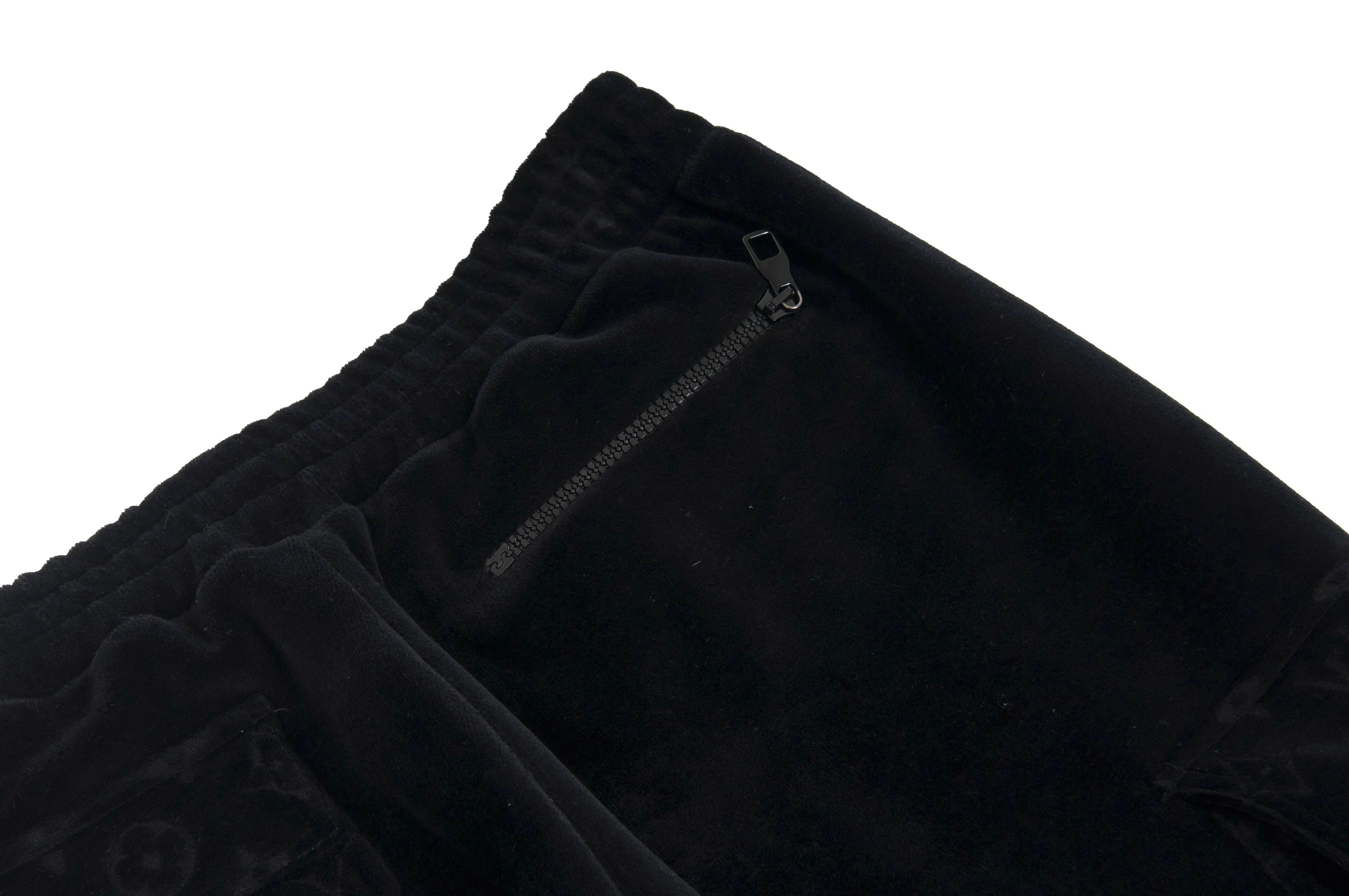 Velour Monogram Cargo Trousers