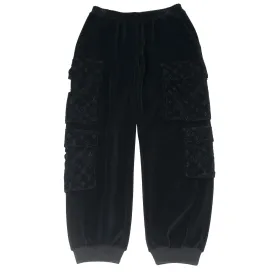 Velour Monogram Cargo Trousers