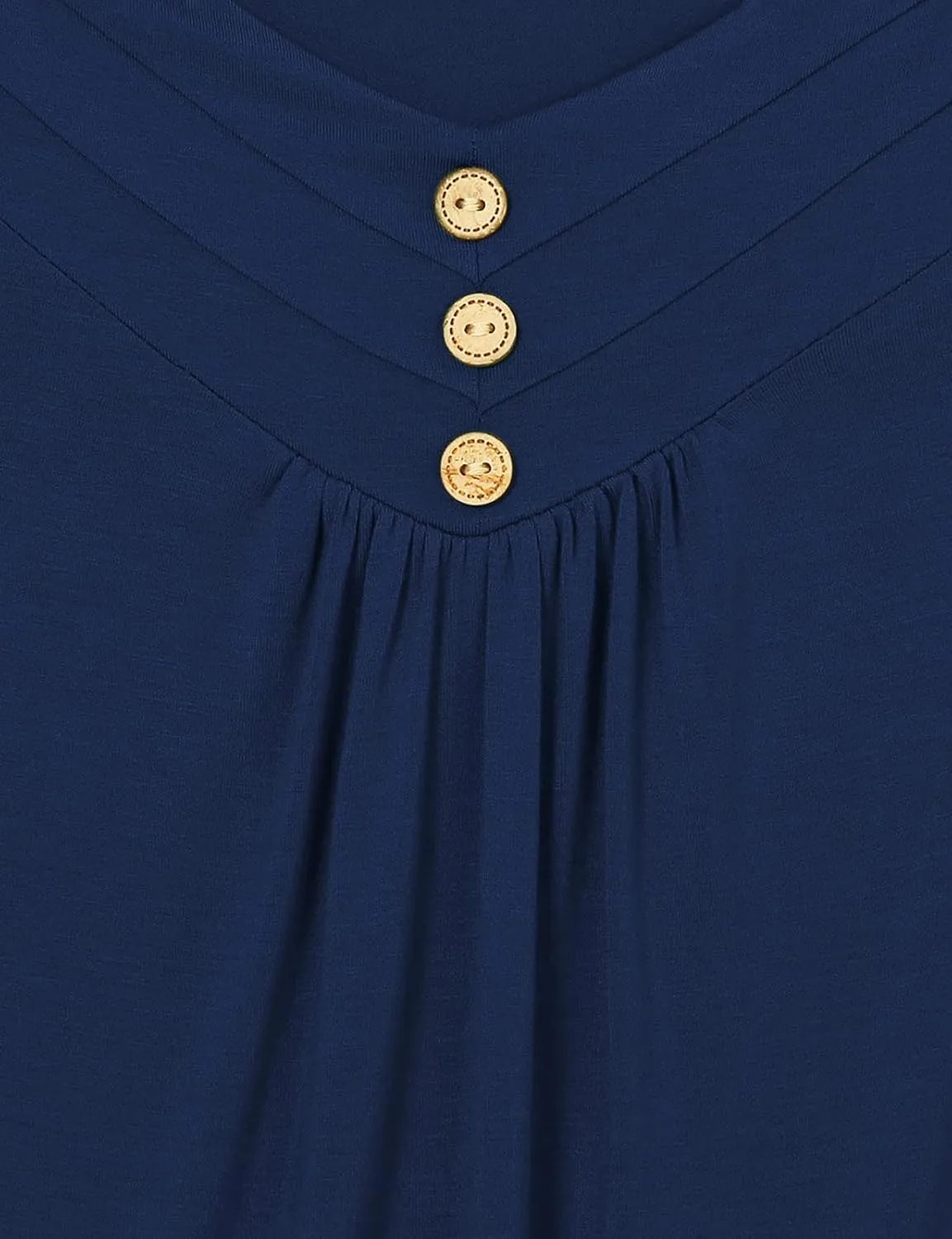Viracy Women's Summer Button V Neck Pleated Spaghetti Strap Camisole Tank Tops (M-3XL)