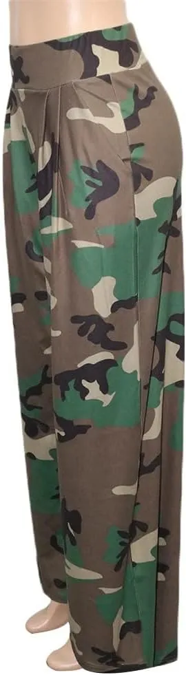 Wide Leg Palazzo Pants for Women, High Waist Business Casual Lounge Pants