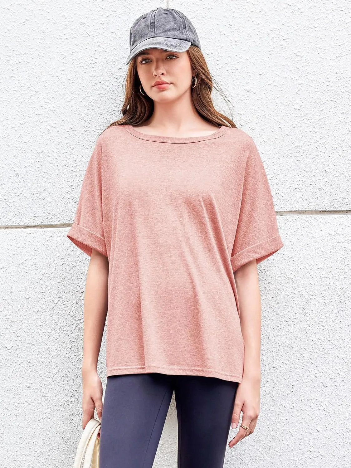 Women Oversized T-Shirt Summer Casual Short Sleeve Loose Tee Tops