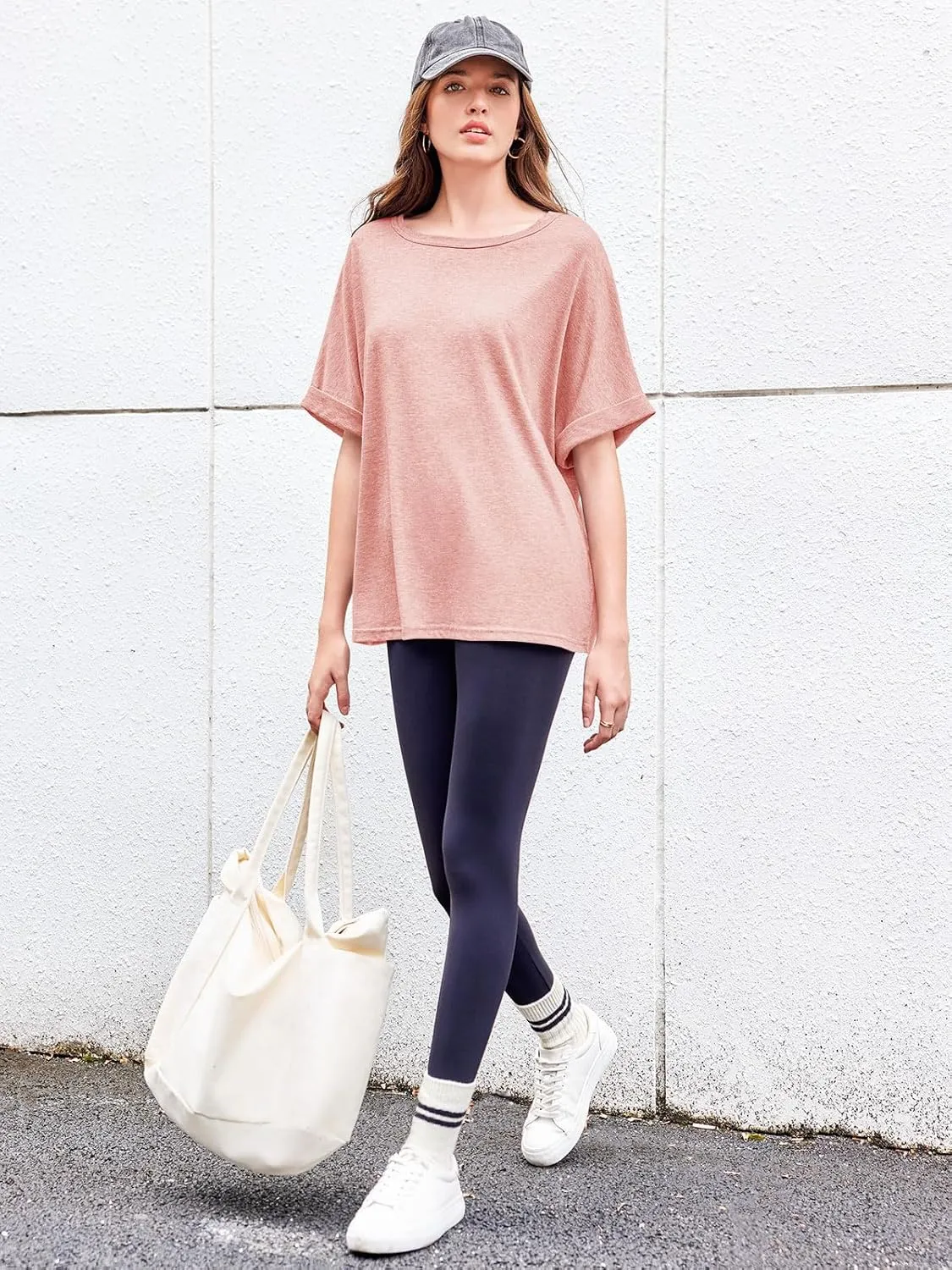 Women Oversized T-Shirt Summer Casual Short Sleeve Loose Tee Tops