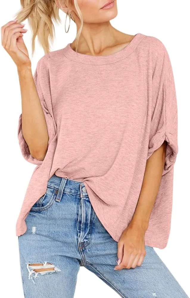 Women Oversized T-Shirt Summer Casual Short Sleeve Loose Tee Tops
