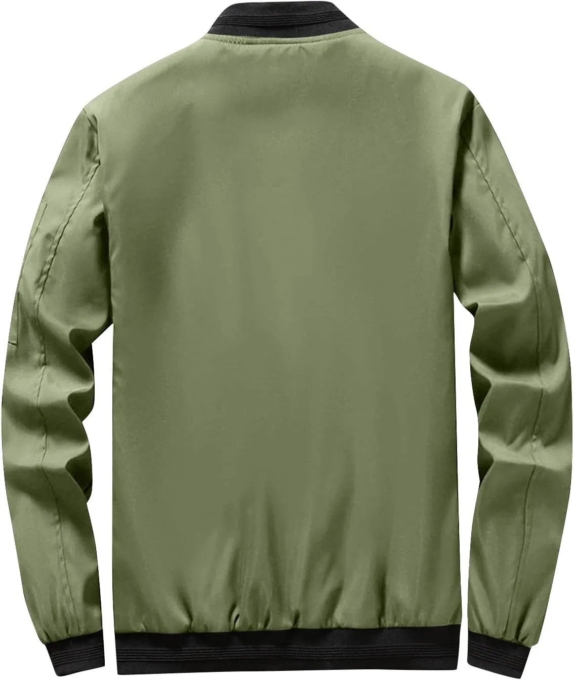 Ymosrh Men's Jacket Lightweight Casual Fall Winter Windbreaker Bomber Zip Up Coat with Pocket Jacket for Men, XXXL-L6